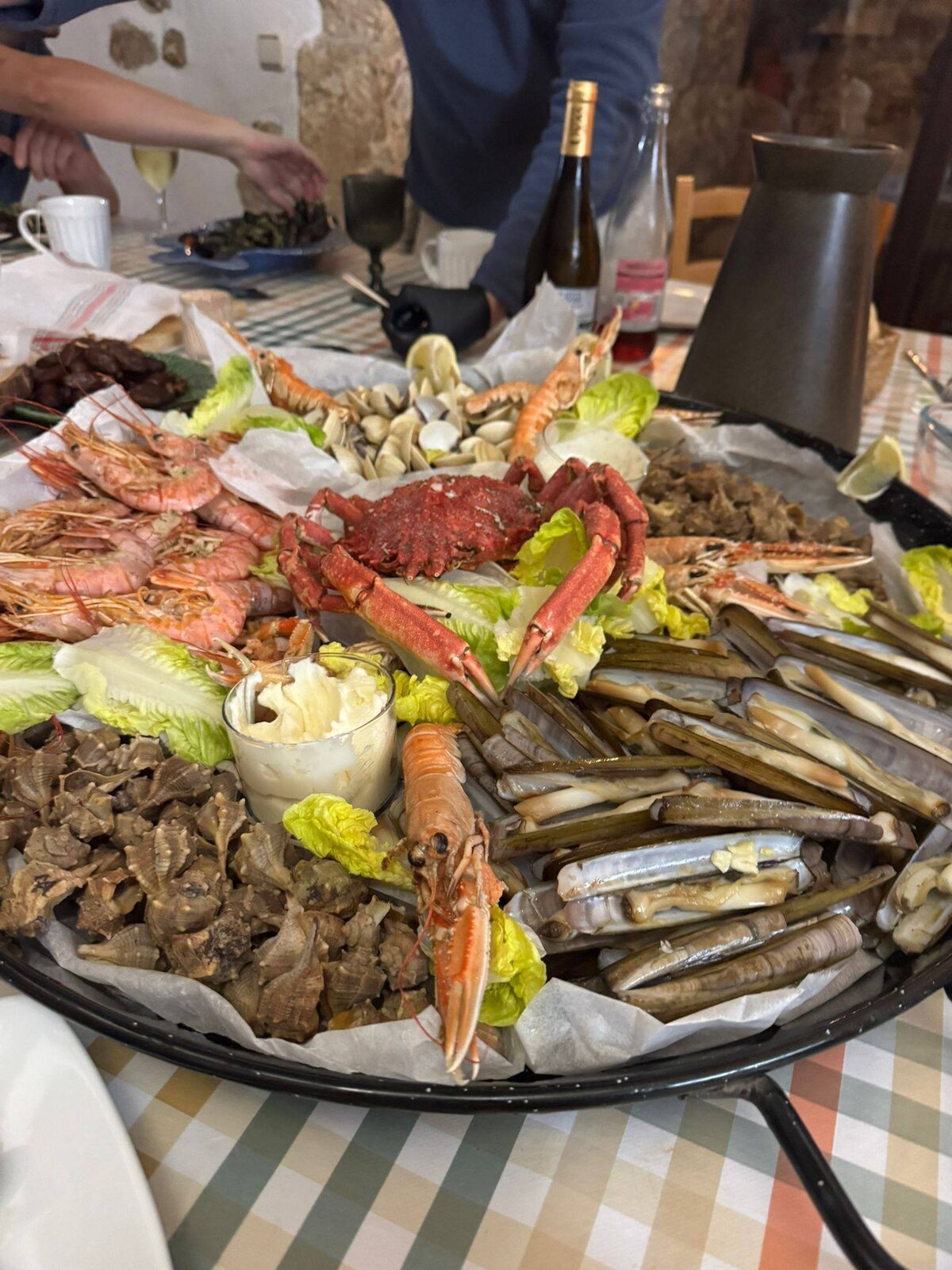 A seafood platter brought out to the table